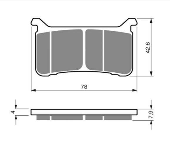 Brake Pads Sintered Goldfren AD-386  (EBC Equivalent FA700HH)