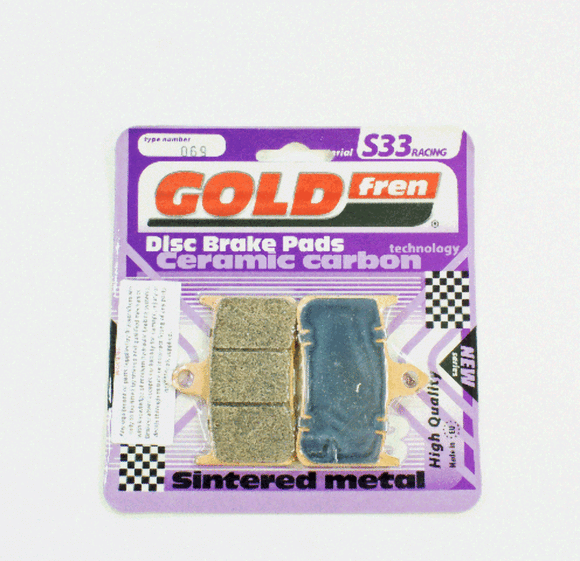 Brake Pads Racing Ceramic Carbon Goldfren S33-069  (EBC FA144 FA187)