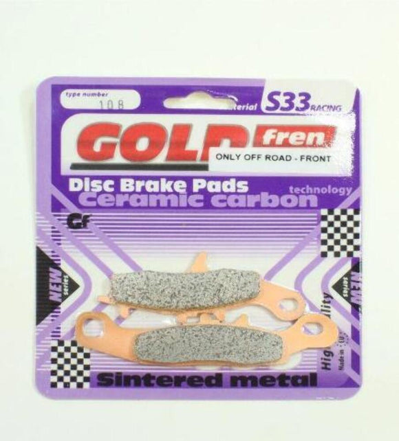 Brake Pads Racing Ceramic Carbon Goldfren S33-108  (EBC FA258)