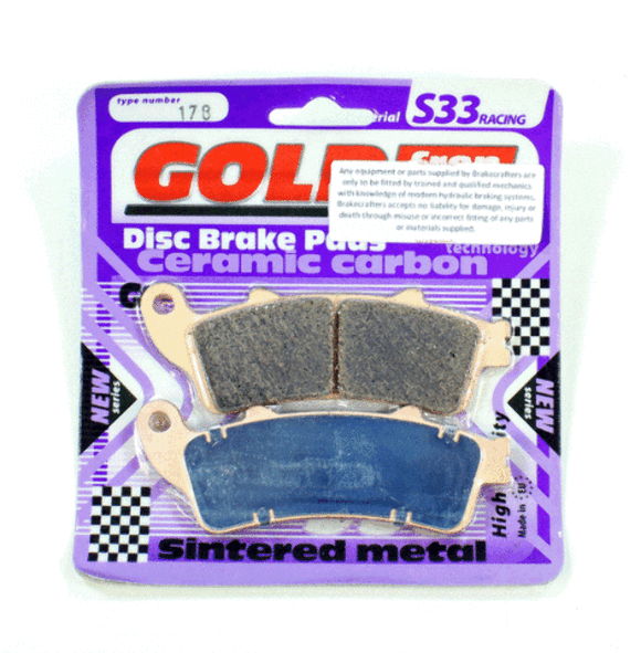Brake Pads Racing Ceramic Carbon Goldfren S33-178  (EBC FA261)