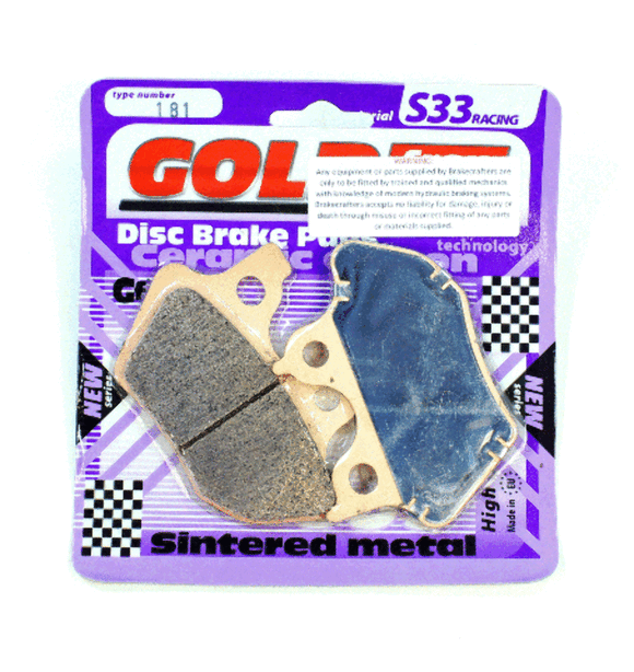 Brake Pads Racing Goldfren S33-181  (EBC FA299) for select Suzuki & Kawasaki models