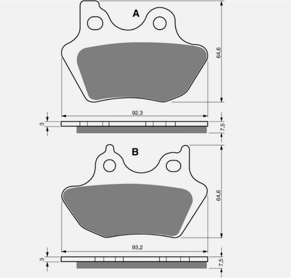 Brake Pads Racing Goldfren S33-181  (EBC FA299) for select Suzuki & Kawasaki models