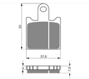 Brake Pads Racing Ceramic Carbon Goldfren S33-249  (EBC FA417/4HH) for select Kawasaki models-2