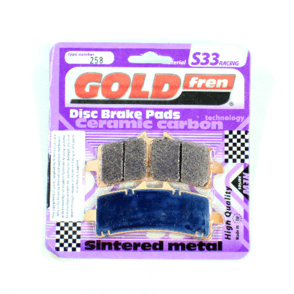 Brake Pads Racing Ceramic Carbon Goldfren S33-258 (EBC FA447HH)