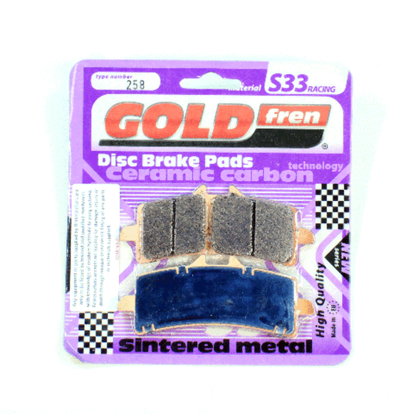 Brake Pads Racing Ceramic Carbon Goldfren S33-258  (EBC FA447HH)