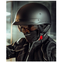 ILM Motorcycle Half Helmet 205V: Matte Black - DOT Certified-11
