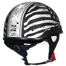 ILM Motorcycle Half Helmet 205V: Patriotic Flag - DOT Certified-2