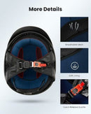 ILM Motorcycle Half Helmet 205V: Patriotic Flag - DOT Certified-6