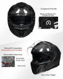 ILM Motorcycle Full Face Helmet 861C: Carbon Black - Lightweight, Carbon Fiber, Dual Visor - DOT Certified-4