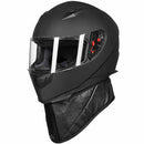 ILM Full Face Motorcycle Street Bike Helmet with Neck Scarf + 2 Visors JK313-1