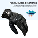 Journey Tech-Max Premium Leather Men's Breathable Touchscreen Motorcycle Gloves-4