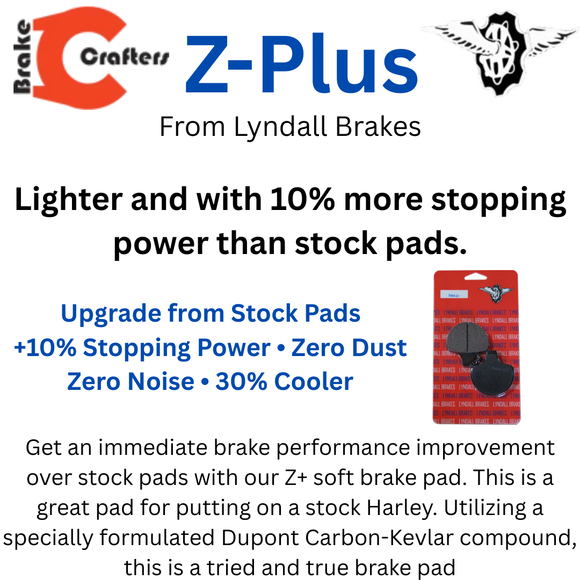 Lyndall Brakes Z Plus Brake Pads Front or Rear #7195-Z+ Harley Davidson EBC 400