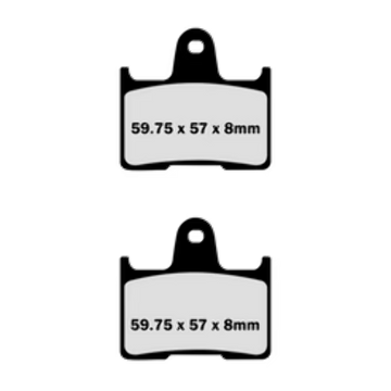 Lyndall Brakes 7235 Z+ Brake Pads Rear Honda Harley Kawasaki (EBC FA254) - 0