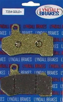 Lyndall Brakes Gold Plus Racing Brake Pads Front or Rear 7254-G Harley Davidson-1