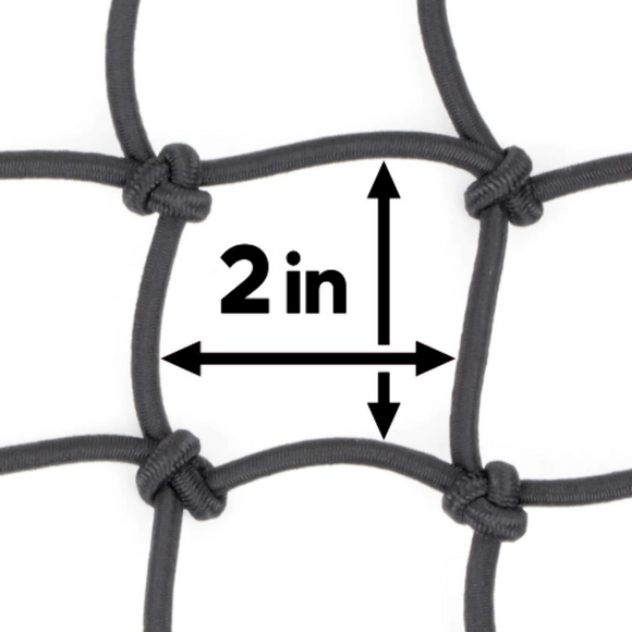 Powertye Cargo Net Adjustable - Black 15" x 15"