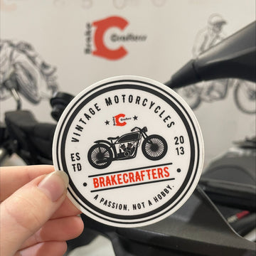 BrakeCrafters "Vintage Motorcycles" Sticker - 3" x 3" - 0