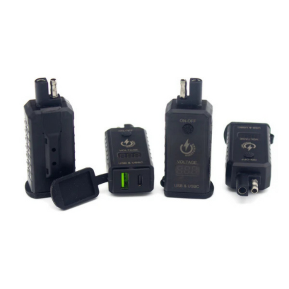 RidePower - SAE to Dual USB & USBC Adaptor