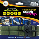ROK Straps Adjustable Pack Strap Stretch Strap Twin Pack - 12" to 42", Hi-Viz Green-8
