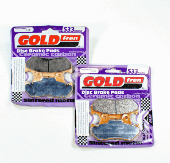 Brake Pad Set GoldFren S33-050 Racing for select Honda EBC Equiv FA69 2 Pr
