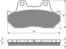 Brake Pad Set Racing for 1982 Honda CX500 Turbo TC Front+Rear 3 Pr EBC FA69-2