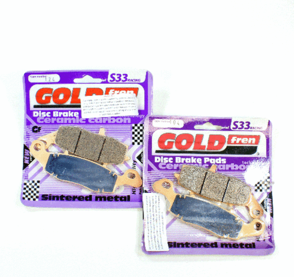 Brake Pad Set Two Racing Pads GoldFren S33-104 + S33-124 EBC FA229/FA231V