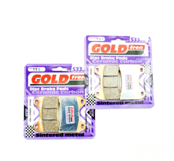 Brake Pad Set Racing Front GoldFren S33-141 EBC Equiv FA244HH for 2 Calipers