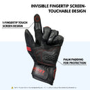 Journey Tech-Vent Premium Leather Men's Breathable Touchscreen Motorcycle Gloves-4