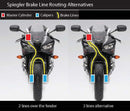 Brake Line Kit: 3 Front for Kawasaki ZX10R 2016-20 nonABS similar orig Spiegler-12