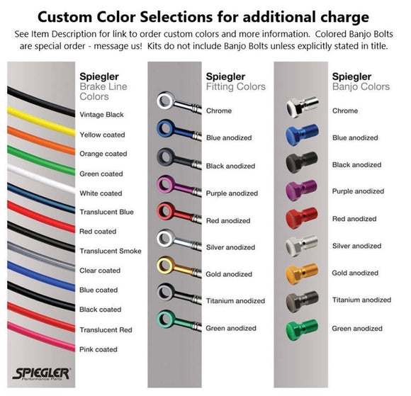 Spiegler Brake Lines:5 lines F+R Line for BMW/R1200C/97-04 woABS/ABS II-Orig wide