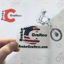 BrakeCrafters "Patriotic Logo" Sticker - 3" x 2"-2