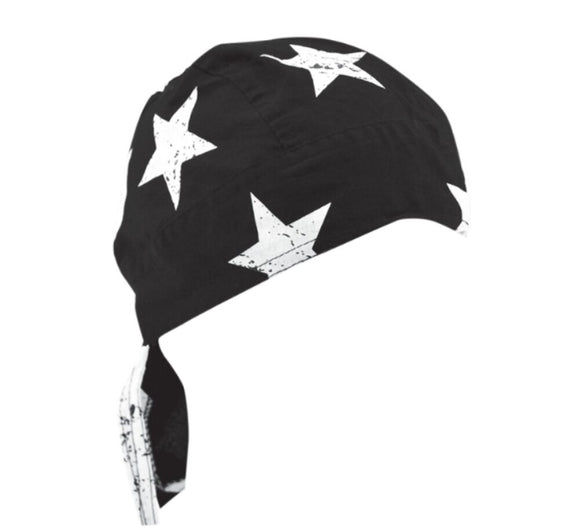 Flydanna® Head Wrap - Black and White Vintage American Flag  Z903