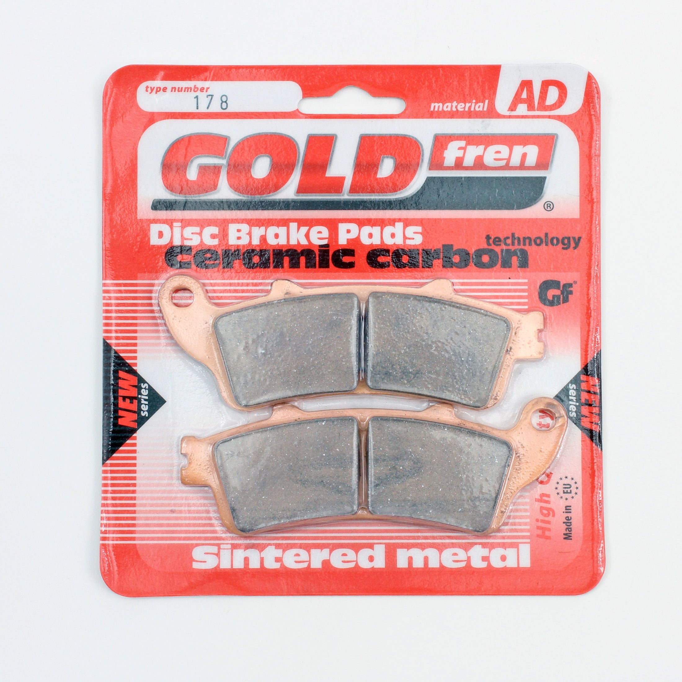 Gold Fren AD-178 Ceramic Brake Pads-1 Pair for Front or Rear calipers - 0