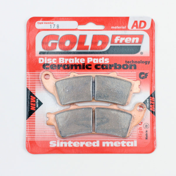 Gold Fren AD-178 Ceramic Brake Pads-1 Pair for Front or Rear calipers