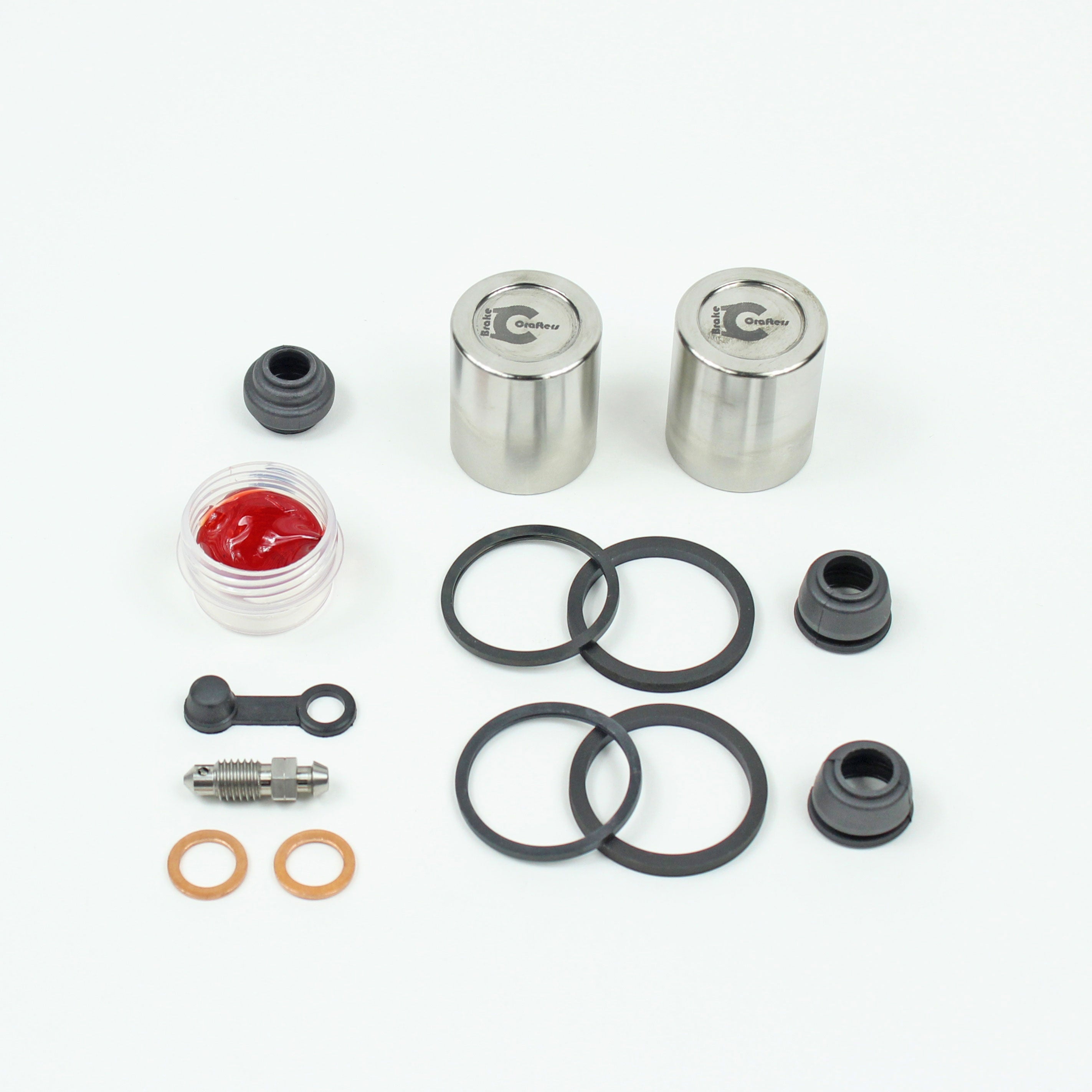 Brake Caliper Seal Kit with Stainless Piston for 1984-1987 Honda Magna 700:VF700C-Front - for 1 Caliper