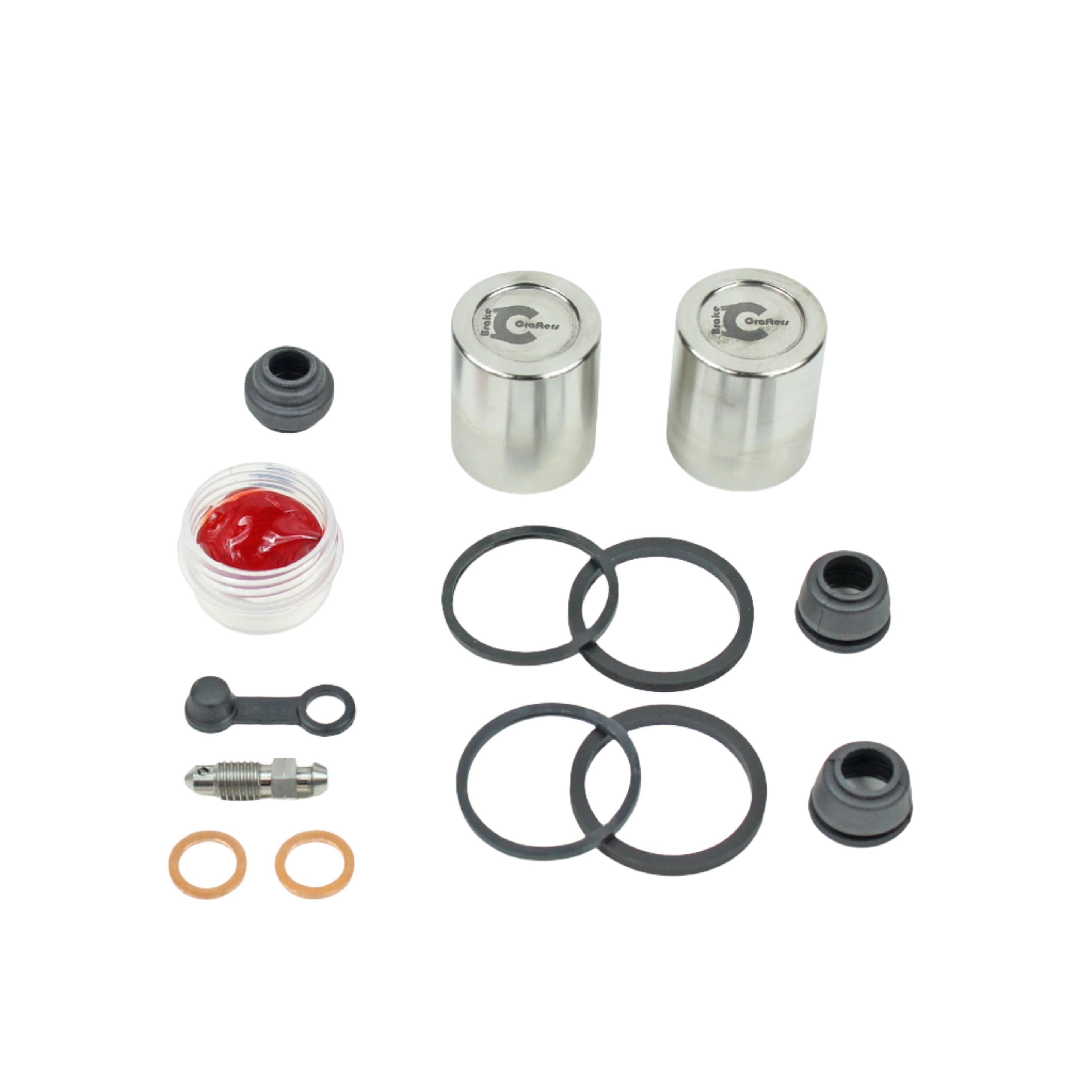 Brake Caliper Seal Kit with Stainless Piston for 1983-1986 Honda V65 Magna:VF1100C-Rear - for 1 Caliper