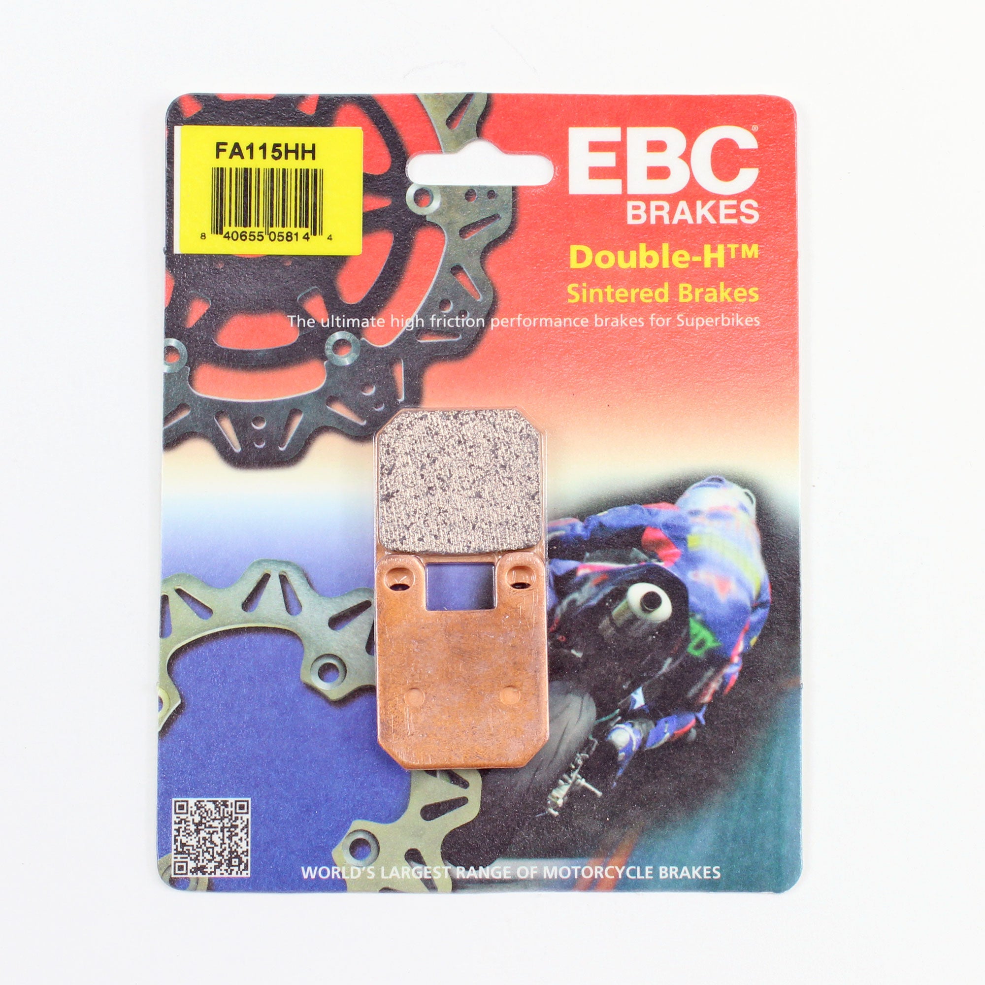 Brakecrafters Brake Pads EBC FA115HH Rated Sintered Brake Pads - 1 Pair