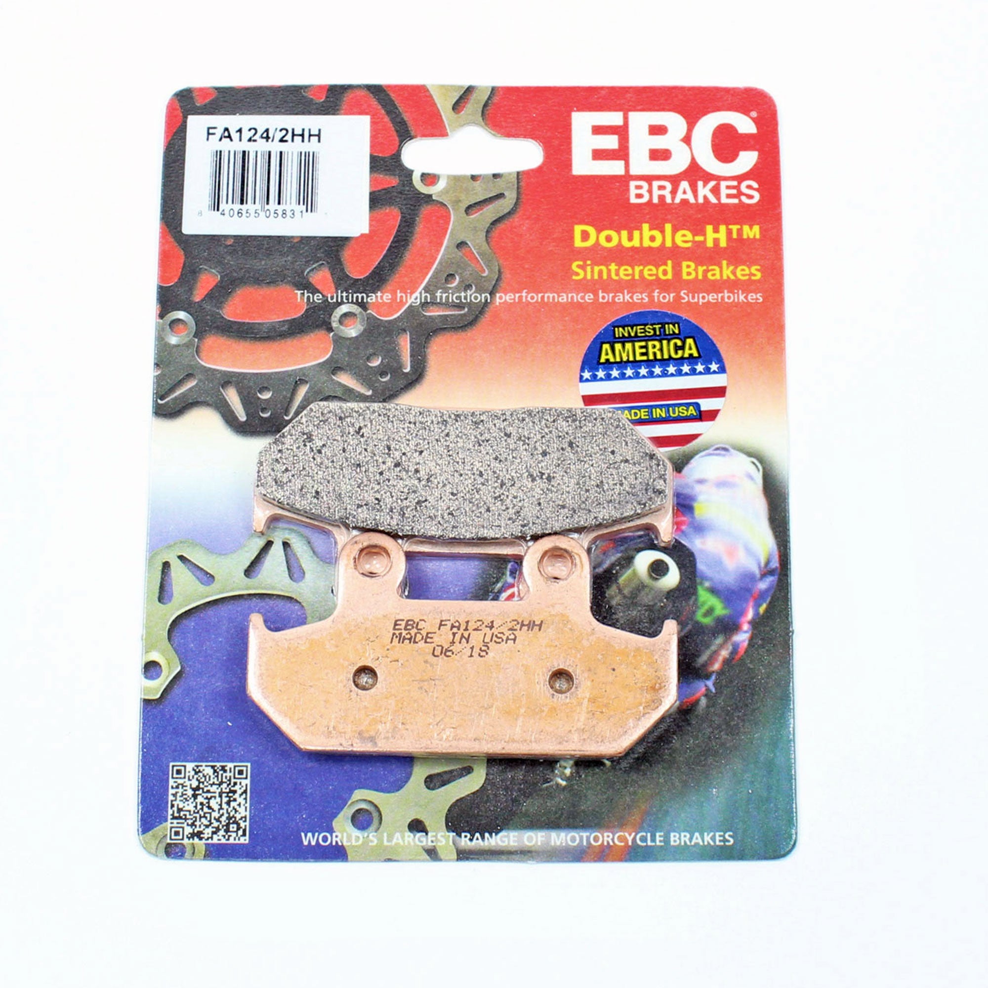 Brakecrafters Brake Pads EBC FA124HH Rated Sintered Brake Pads - 1 Pair