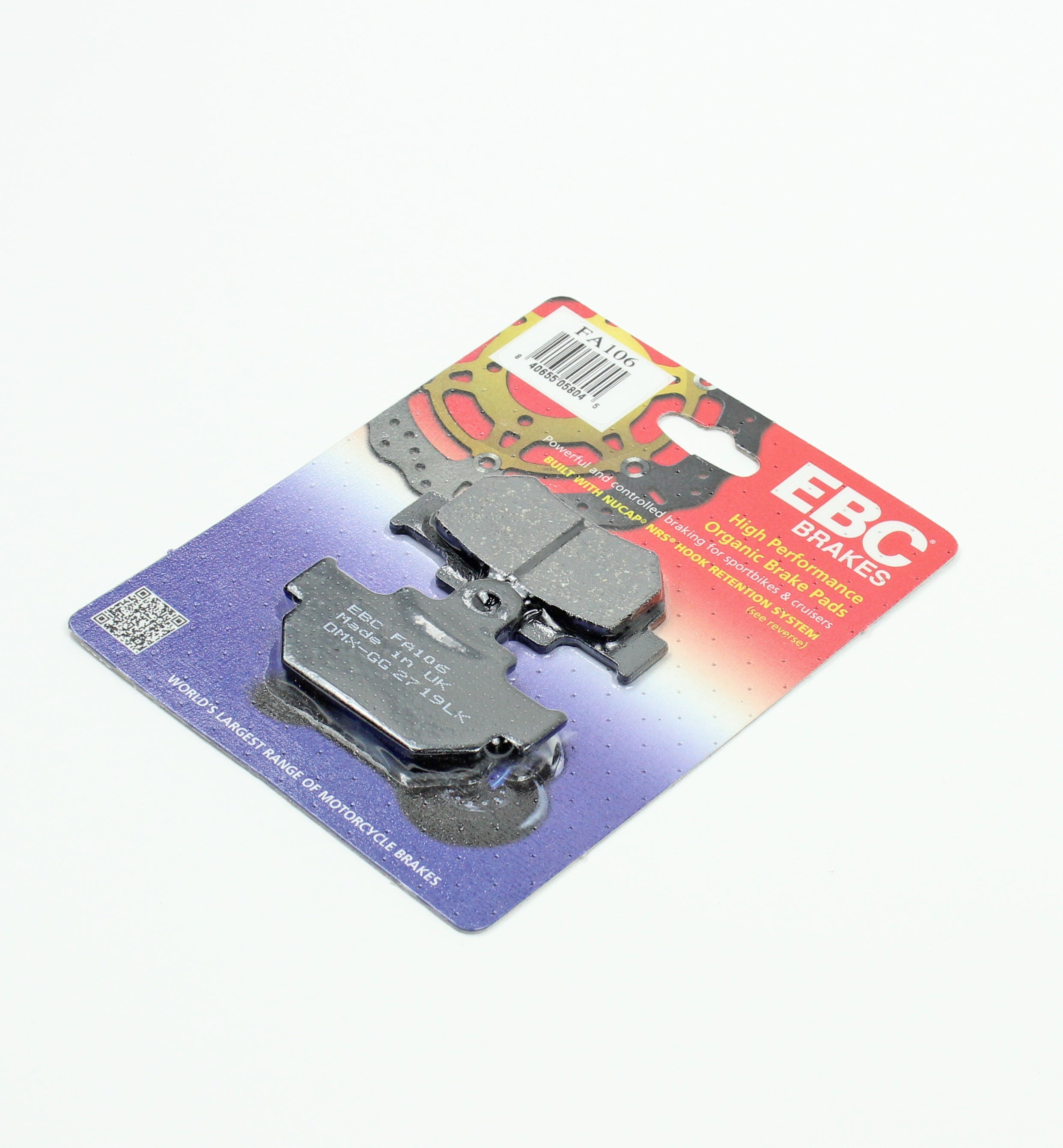 Brakecrafters Brake Pads EBC FA106 Performance Organic Brake Pads - 1 Pair