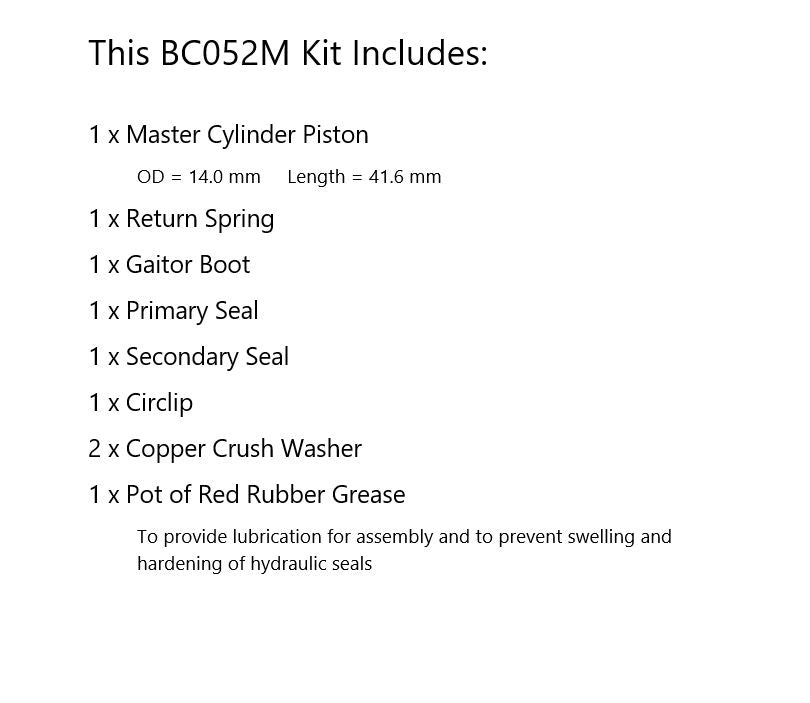 Master Cylinder Repair Kit for 1983 Honda Goldwing 1100:GL1100A Aspencade-Front