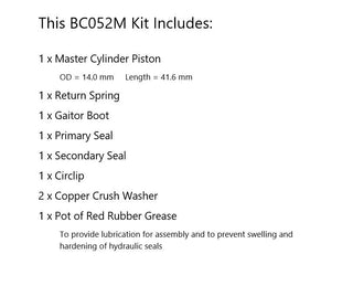 Master Cylinder Repair Kit for 2002-2007 Honda CB900F:919-Front