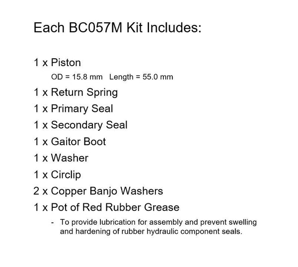 Master Cylinder Repair Kit for 1980-1981 Honda CB900C:Custom-Front