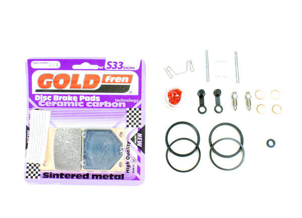 Brake Caliper Seal Kit with Pads & Pins  for 2004-2009 Suzuki GS500F-Rear