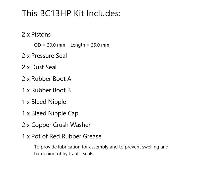 Brake Caliper Seal Kit with OEM Piston  for 1987 Honda Rebel 450:CMX450C-Front - for 1 Caliper