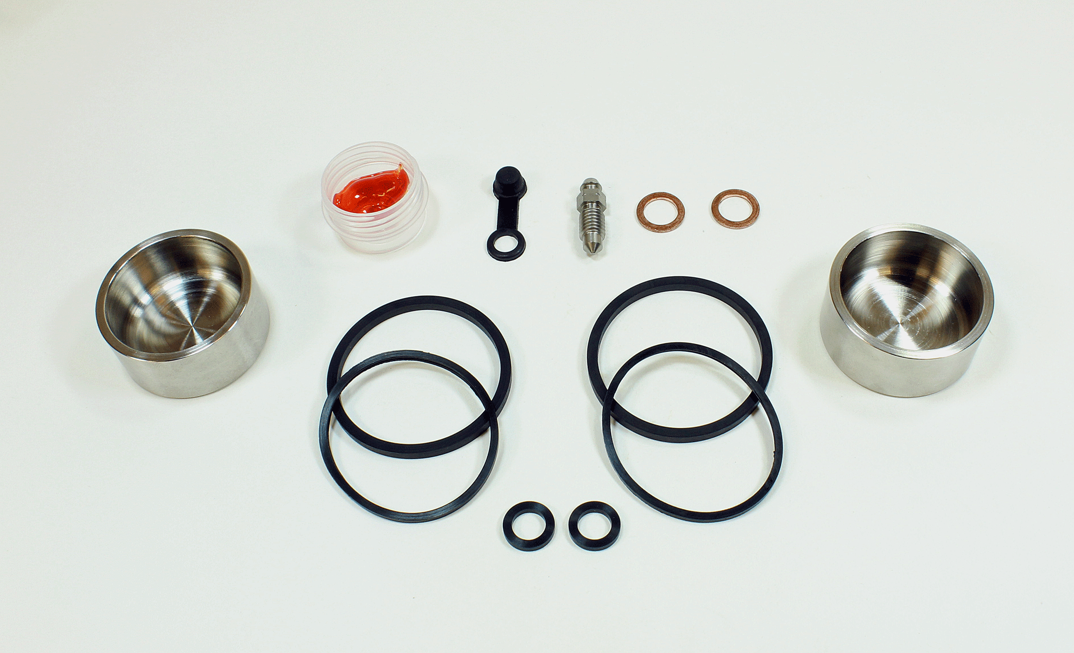 Brake Caliper Seal Kit with Stainless Piston for 1985-1992 Yamaha Vmax 1200:VMX1200-Front - for 1 Caliper