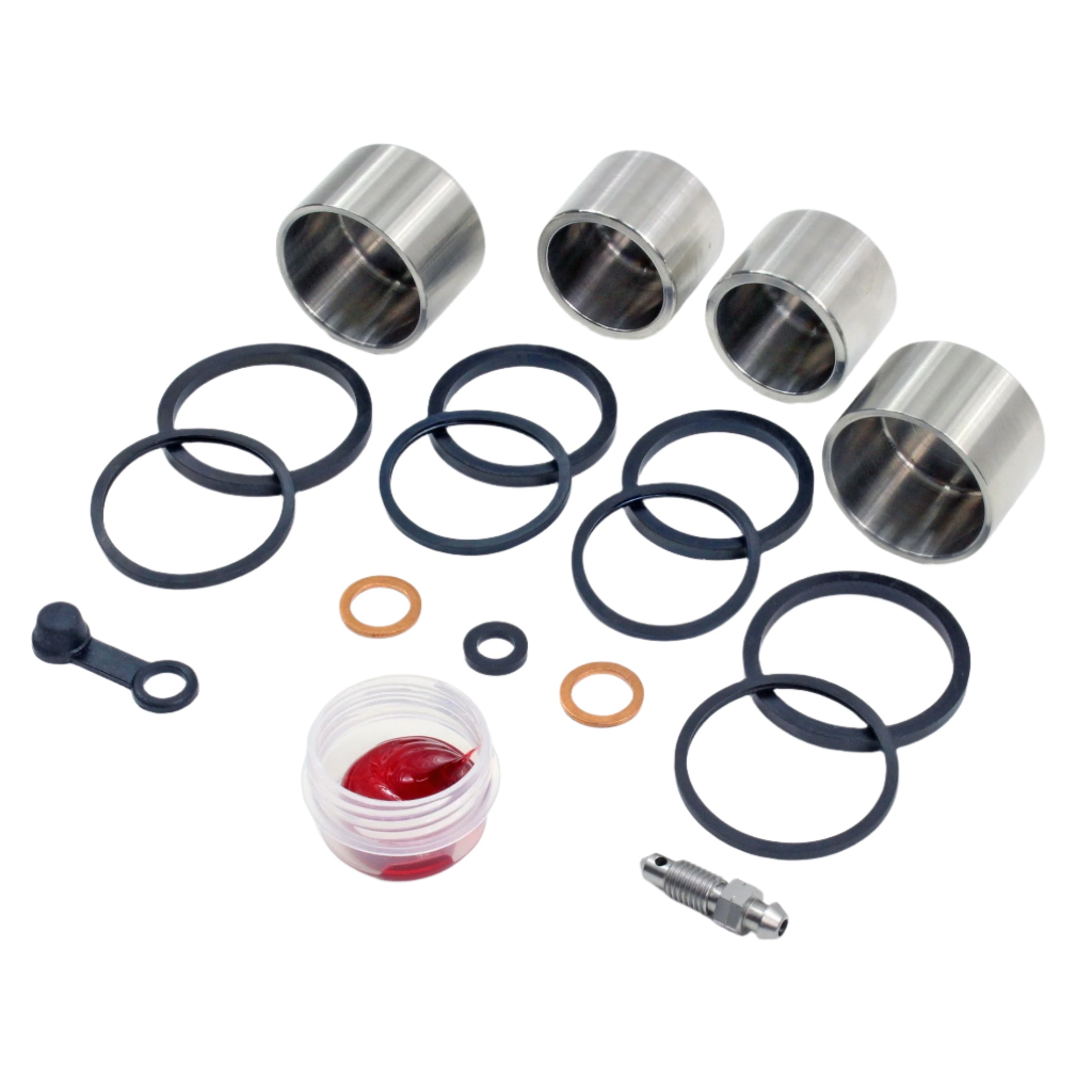 Brake Caliper Seal Kit with Stainless Piston for 2004-2007 Suzuki GSXR750-Front - for 1 Caliper