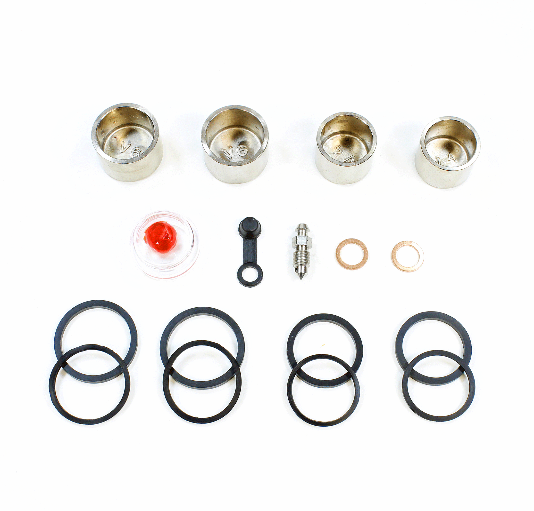 Brake Caliper Seal Kit with OEM Piston  for 2010 Yamaha FZ1:Team Yamaha-Front - for 1 Caliper