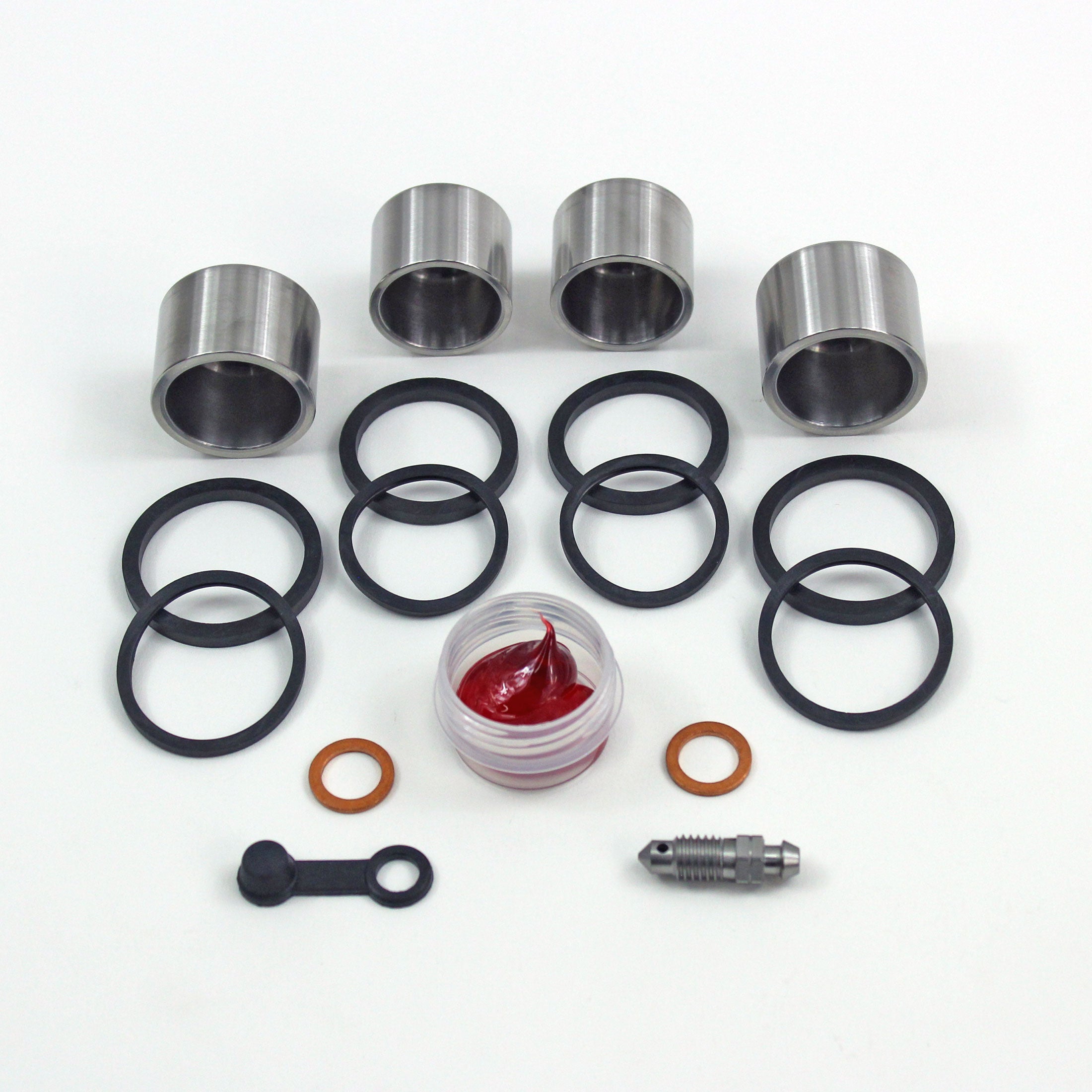 Brake Caliper Seal Kit with Stainless Piston for 2008-2010 Yamaha Road Star S:XV1700AS-Front - for 1 Caliper