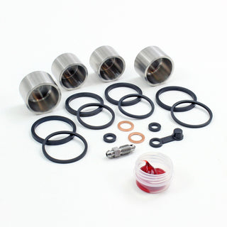 Brake Caliper Seal Kit with Stainless Piston for 2004-2007 Yamaha Road Star:XV1700AM Midnight-Rear - for 1 Caliper