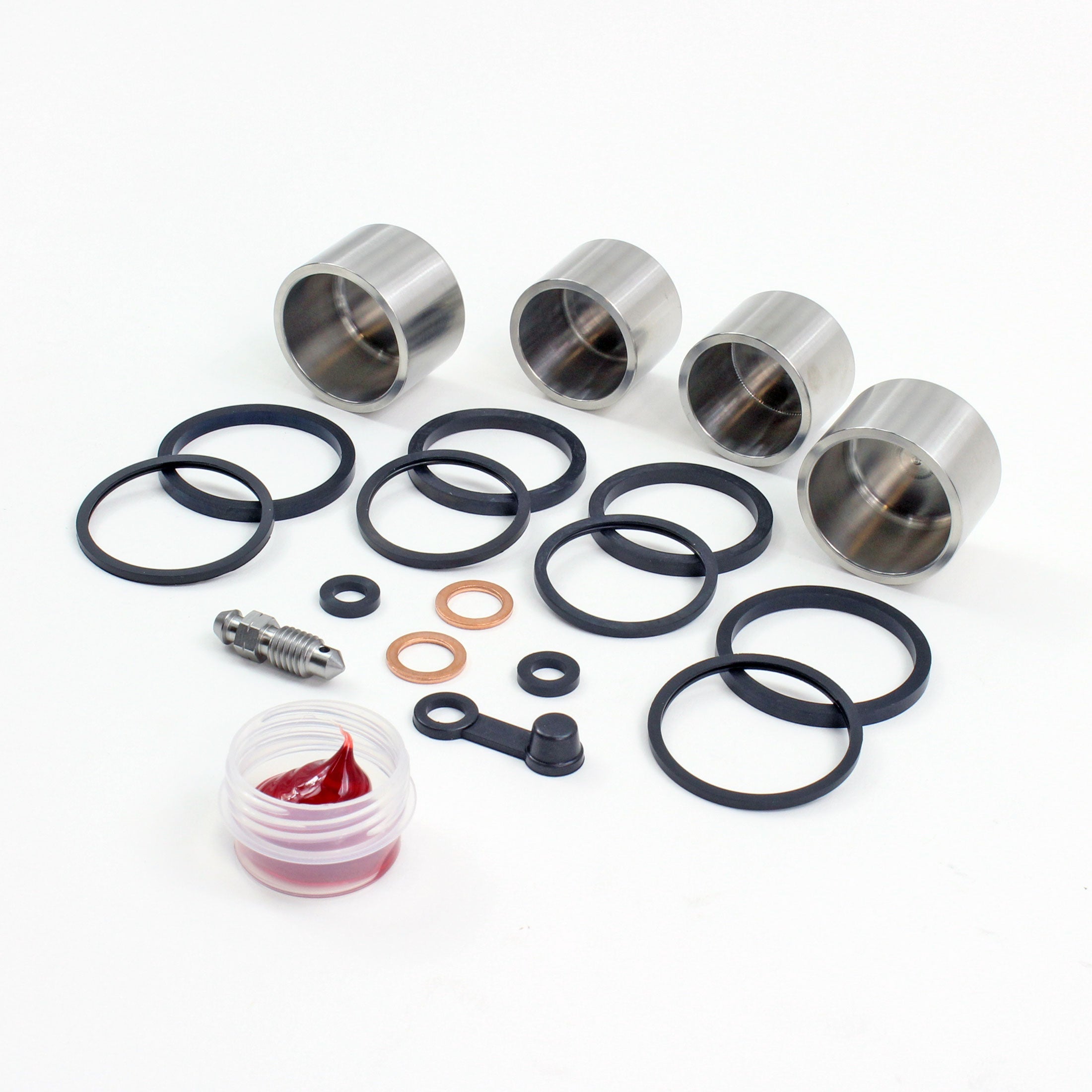 Brake Caliper Seal Kit with Stainless Piston for 2003 Yamaha Road Star:XV1600ALE Limited Ed-Rear - for 1 Caliper