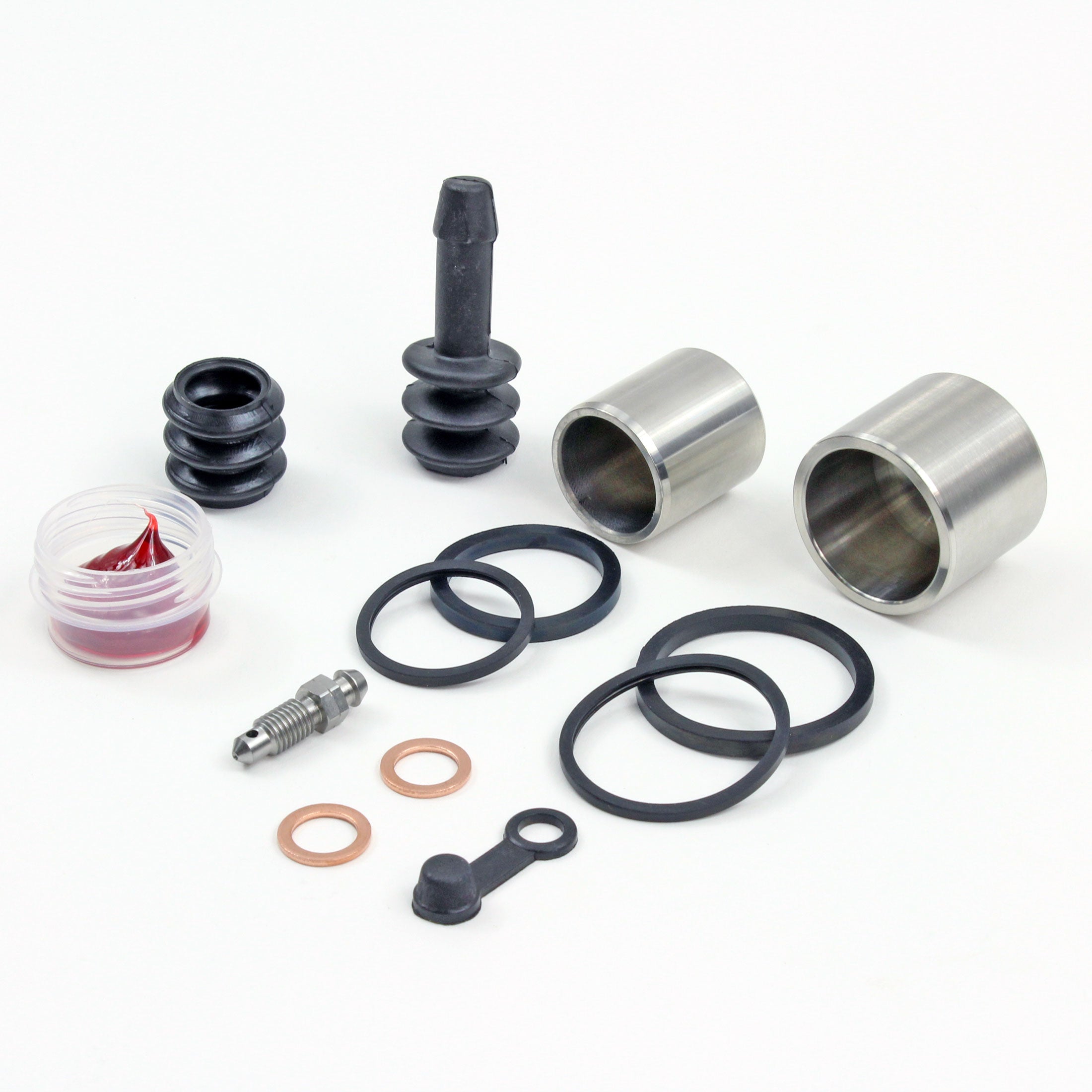 Brake Caliper Seal Kit with Stainless Piston for 1988-2007 Kawasaki Ninja 250R:EX250F-Front - for 1 Caliper